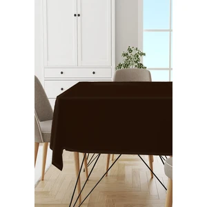 Kahve Sade Masa Örtüsü Tay Tüyü Kadife Leke Tutmaz Yıkanabilir Dokuma Kumaş Düz Tek Renk MSO005