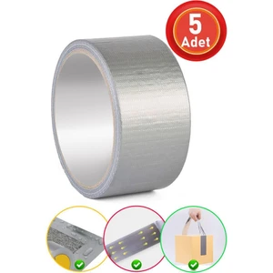Güçlü Takviye Tamir Bandı Duct Tape Gri 48 x 10 Metre 5 Adet