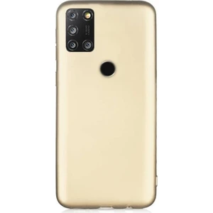 Alcatel 3x 2020 Kılıf Premier Mat Silikon Esnek Koruma Gold