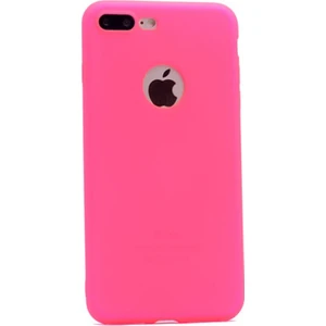 Apple iPhone 7 Plus Kılıf Premier Silikon Kılıf Mat Kılıf Pembe
