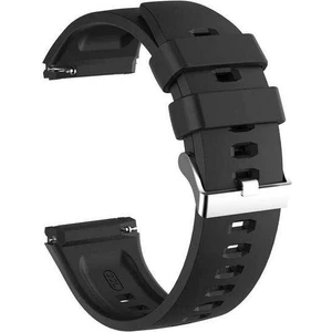 Amzafit Pace 2 Stratos Uyumlu Kordon Gross Silikon Saat Kordonu 22/K26--SIYAH