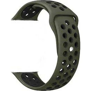 Apsuwa Huawei Watch Gt 2e 46MM Uyumlu Kordon Delikli Çift Renk Saat Kordonu 22K02--YEŞIL-SIYAH