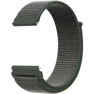  Apsuwa Polar Vantage M Uyumlu Kordon Cırtcırt Kumaş Saat Kordonu 22/K03--KOYU Yeşil