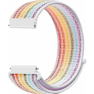  Apsuwa Samsung Galaxy Watch 3 45MM Uyumlu Kordon Cırtcırt Kumaş Saat Kordonu 22/K03--KARIŞIK