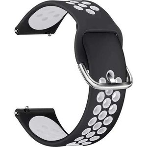  Apsuwa Xiaomi Mi Watch Uyumlu Kordon Ring Sport Saat Kordonu 22/K10--SIYAH-BEYAZ