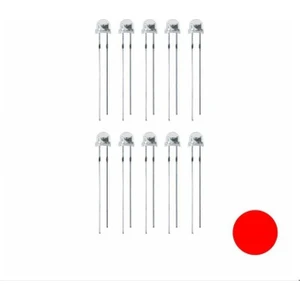 4.8mm Kırmızı Mantar LED Paketi - 10 Adet