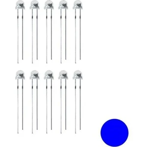 4.8mm Mavi Mantar LED Paketi - 10 Adet