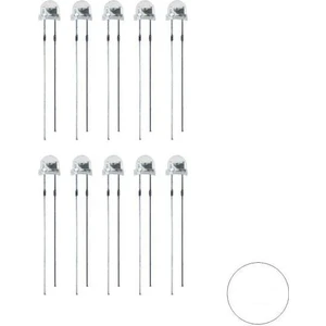 4.8mm Beyaz Mantar LED Paketi - 10 Adet