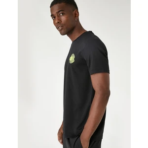 Baskılı Tişört Bisiklet Yaka