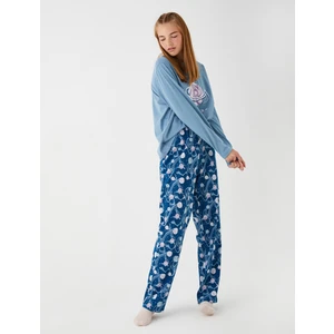 Pamuklu Baskılı Pijama Takımı