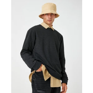 Basic Sweatshirt Bisiklet Yaka