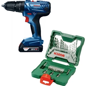 Gsb 180-Lİ 18V 2AH Darbeli Çift Akülü Vidalama Şarjlı Matkap +Bosch 33 Parça Matkap Ucu Vidalama Ucu Seti