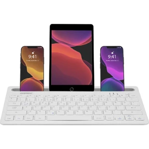 KB-BT82 Beyaz/Gümüş Bluetooth Ultra İnce+Şarjlı Q Mac/Win/Android/Ios Uyumlu Kablosuz klavye