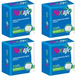 Flexi Life Hasta Altı Bezi Yatak Koruyucu 60X90 cm 30'lu 4 Paket