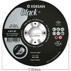 115X1X22 Inox Black Ince Kesici 25ADET