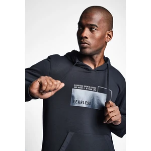 Siyah Erkek Kapüşonlu Sweatshirt 22N-1136