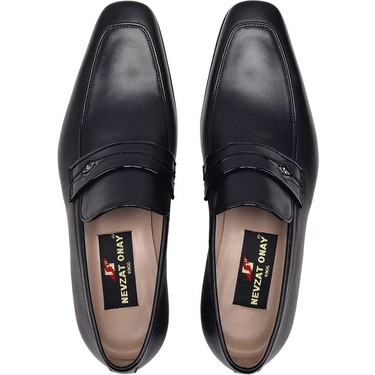 Nevzat Onay Siyah Klasik Kösele Tokalı Erkek Ayakkabı -7326- Fiyatı