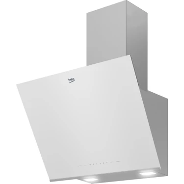 Beko Duvar Tipi Davlumbaz Beyaz Eğimli Tasarım 720 m3/sa Hava Debisi ile Sessiz