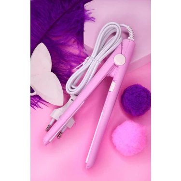 Dempower Mini Saç Düzleştirici Pembe Renkli Seramik Plaka 15 mm Hızlı Isınma Özelliği