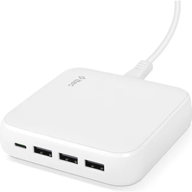 Ttec SmartCharger Quattro GaN 65W PD Seyahat Hızlı Şarj Aleti Usb-C + 3 Usb-A MacBook, iPhone,