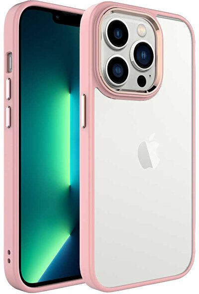 Tunaplus Apple iPhone 14 Pro Max Kılıf Zore Krom Ekran Kamera Korumalı Kapak