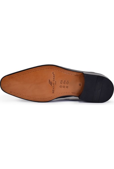 Nevzat Onay Kahverengi Klasik Loafer Kösele Erkek Ayakkabı -10785-