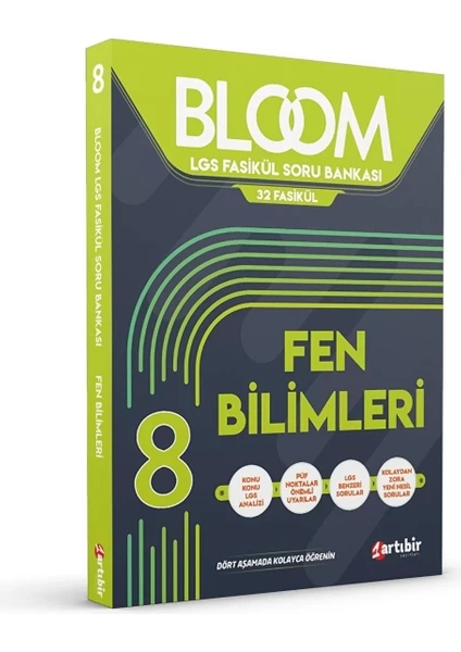 Artıbir Yayınları 8. Sınıf Fen Bilimleri Bloom LGS 32 Fasikül Soru Bankası LGS Benzeri Sorular