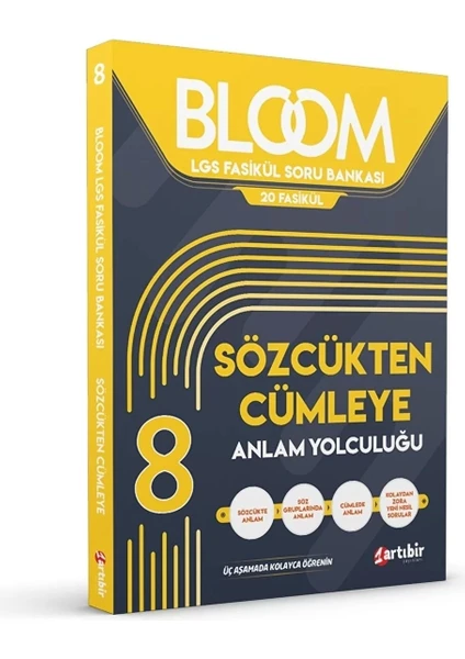 Artıbir Yayınları 8. Sınıf Türkçe Sözcükten Cümleye Anlam Yolculuğu 20 LGS Fasikül Soru Bankası