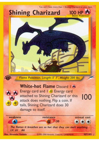 Pokemon Shining Charizard 100HP Kart