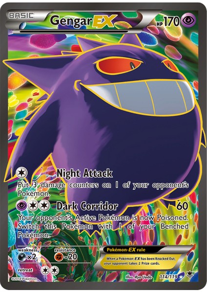 Pokemon Gengar Ex 170HP Kart