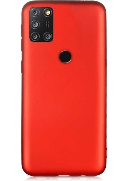 Alcatel 3x 2020 Kılıf Premier Mat Silikon Esnek Koruma+Nano Glass Kırmızı