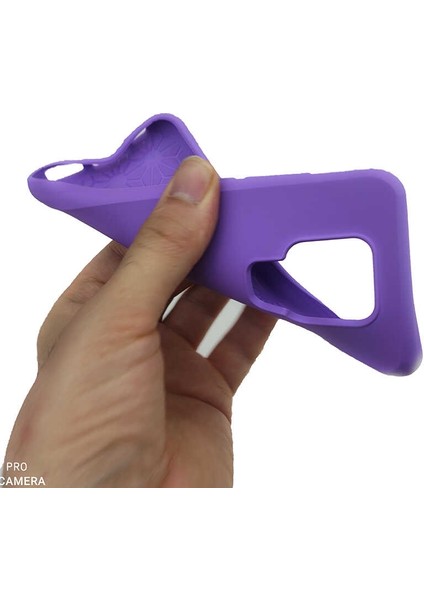 General Mobile Gm 20 Kılıf Premier Silikon Esnek Koruma+Nano Glass Mor