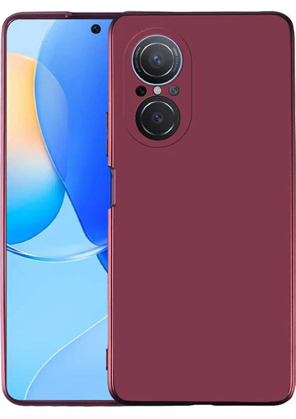  Apsuwa Huawei  Nova 9 Se Kılıf Mat Lüx Kamera Korumalı Premier Mat Silikon Mürdüm