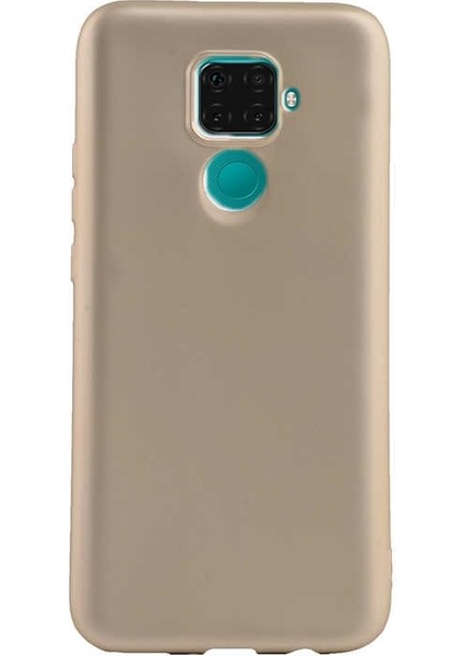 Huawei Mate 30 Lite Kılıf Premier Silikon Esnek Arka Koruma Gold