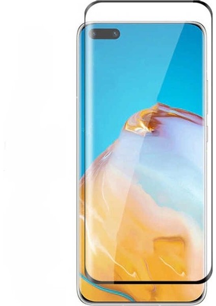 Huawei P40 Pro Kılıf Premier Silikon Koruma+Full Ekran Koruyucu Siyah