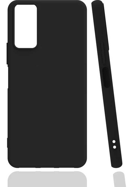 Samsung Galaxy A03S Kılıf Korumalı Mat Soft Premier Silikon+Nano Glass Siyah