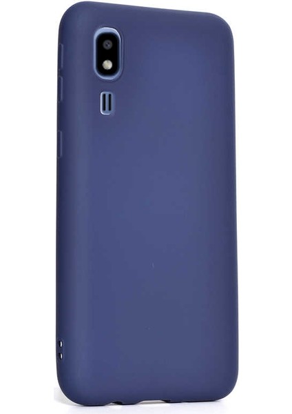 Samsung Galaxy A2 Core Kılıf Premier Silikon Esnek+Nano Glass Lacivert