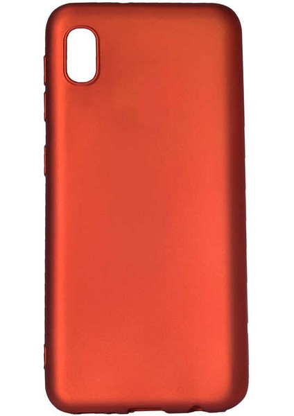 Samsung Galaxy A01 Core Kılıf Mat Soft Premier Silikon+Nano Glass Kırmızı
