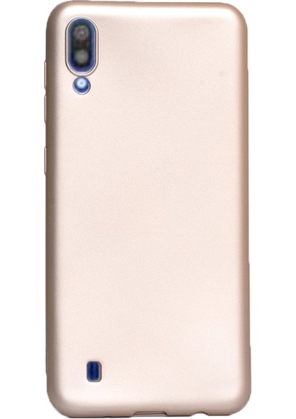 Samsung Galaxy A10 Kılıf Premier Silikon Koruma+Nano Glass Gold