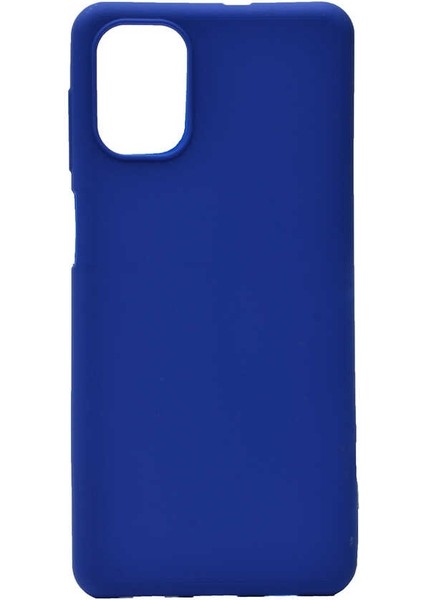 Samsung Galaxy M51 Kılıf Premier Silikon Esnek Koruma+Nano Glass Mavi