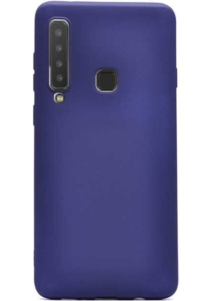 Samsung Galaxy A9 2018 Kılıf Premier Silikon+Nano Glass Lacivert