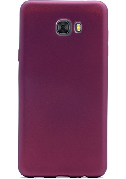 Samsung Galaxy C9 Pro Kılıf Premier Silikon Mürdüm