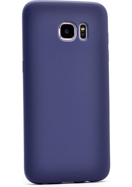 Samsung Galaxy S7 Kılıf Premier Silikon Kılıf+Nano Glass Lacivert