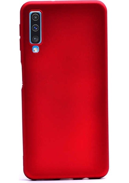 Apsuwa Samsung Galaxy A50S Kılıf Premier Silikon Koruma+Nano Glass Kırmızı