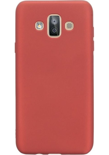 Samsung Galaxy J7 Duo Kılıf Premier Mat Arka Kapak Kırmızı