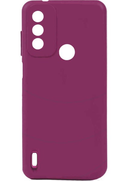 Apsuwa Tecno Spark 6 Go Kılıf Mat Lüx Kamera Korumalı Premier Mat Silikon Mürdüm