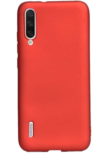 Xiaomi Mi A3 Kılıf Premier Silikon Esnek Koruma+Nano Glass Kırmızı