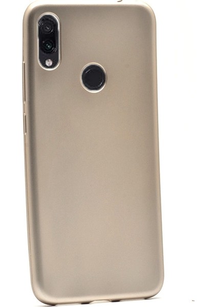 Xiaomi Redmi Note 7 Kılıf Premier Silikon Esnek Arka Koruma Gold