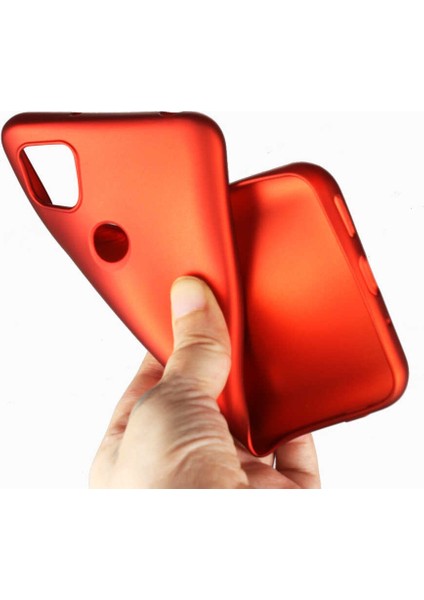 Xiaomi Redmi 9c Kılıf Premier Silikon Koruma+Nano Glass Kırmızı