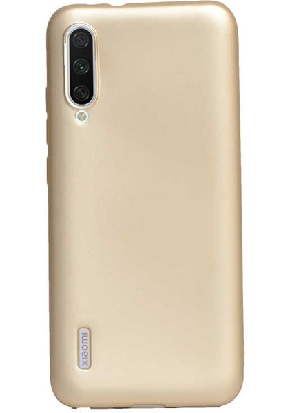 Xiaomi Mi A3 Kılıf Premier Silikon Esnek Koruma+Nano Glass Gold